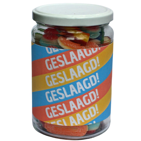 snoeppot geslaagd