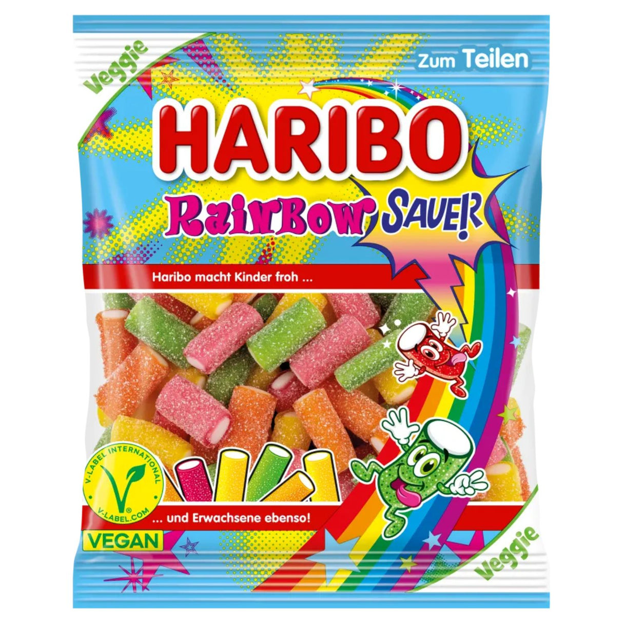 Haribo Rainbow Zuur Veggie 160g