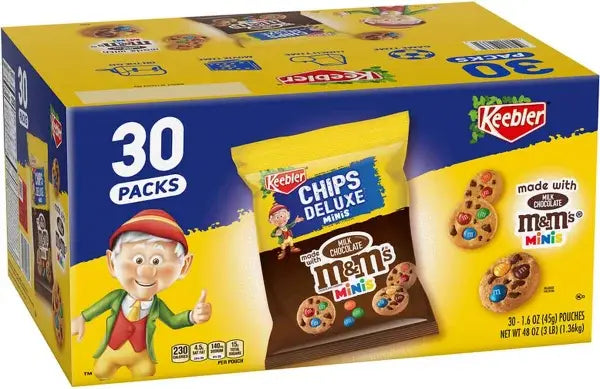 Keebler Deluxe M&M Cookies 30x45g — 30x45g