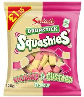 Squashies Rhubarb & Custard 12x120g