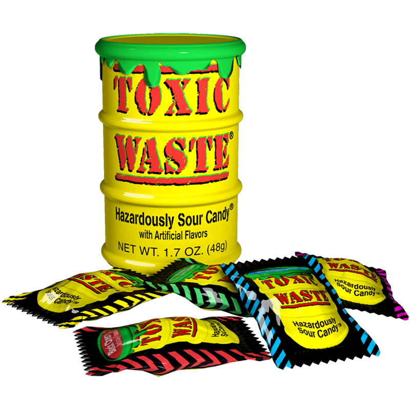 Toxic Waste Yellow Sour Candy Drum 42g