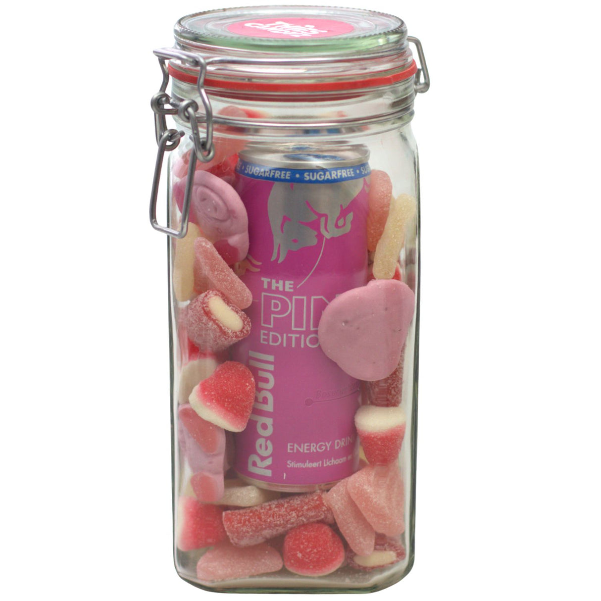 Snoeppot met Red Bull Pink Edition - Thiescandyz