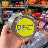 Gevulde Snoeppot met Logo – Schuinstaande Snoeppot 650ml