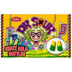 Dr Sour Crazy Cola Bottles 90g zure snoepjes verpakking, felgekleurd, Thiescandyz