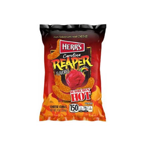 Herr's Carolina Reaper cheese curls chips pittig Amerikaans snack zak bij Thiescandyz