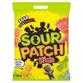 Sour Patch Kids zak 160g, Amerikaans snoep, kleurrijke zure gummies bij ThiesCandyz