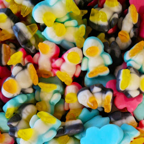 Trolli Pingummi snoep in pinguïnvorm, kleurrijk schepsnoep bij ThiesCandyz